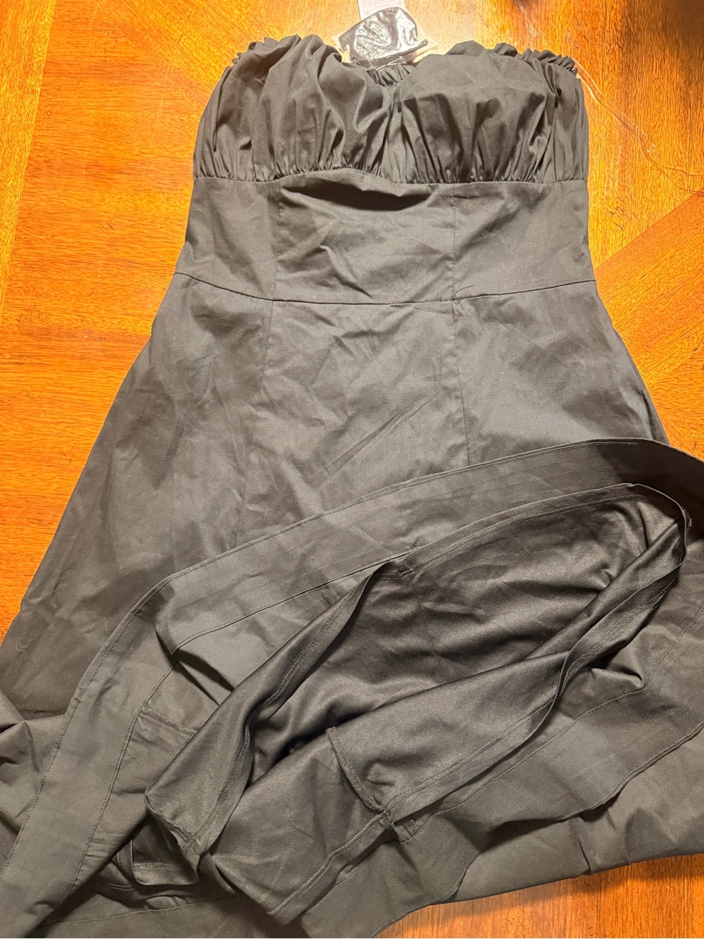 wild fable Black Strapless A-Line Dress